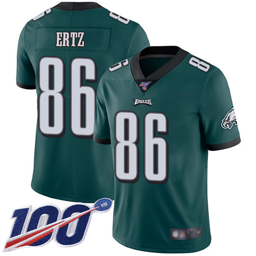 Men Philadelphia Eagles #86 Zach Ertz Midnight Green Team Color Vapor Untouchable NFL Jersey Limited Player 100th->philadelphia eagles->NFL Jersey